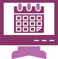 Calendar Glyph Two Colour Icon vector