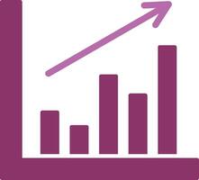 Bar Chart Glyph Two Colour Icon vector