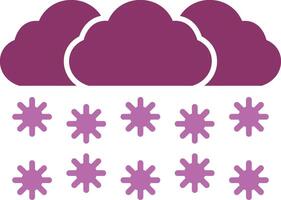 Snowing Glyph Two Colour Icon vector