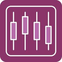 diagrama glifo dos color icono vector