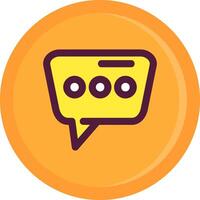 Message Line Filled Icon vector