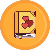 Romantic novel Line Filled Icon vector