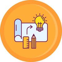 Design process Line Filled Icon vector