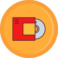 Disc Line Filled Icon vector
