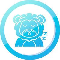 Sleep Solid Blue Gradient Icon vector