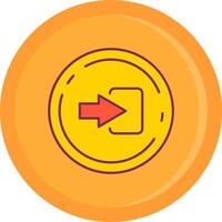 Log in Line Filled Icon vector