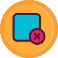 Delete square Line Filled Icon vector