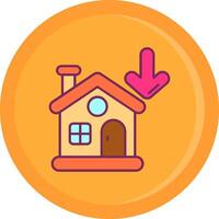 Property Line Filled Icon vector