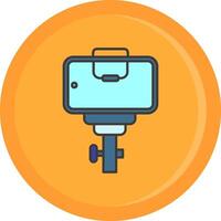 Selfie Line Filled Icon vector