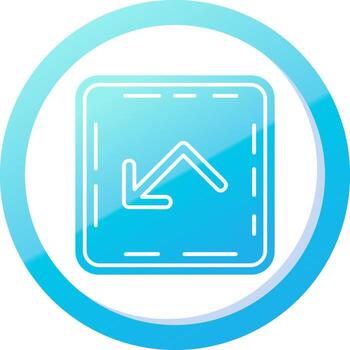 Bounce Solid Blue Gradient Icon vector