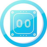 Socket Solid Blue Gradient Icon vector