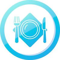 Cutlery Solid Blue Gradient Icon vector
