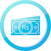 Rupee Solid Blue Gradient Icon vector