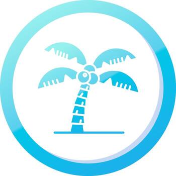 Tree Solid Blue Gradient Icon vector