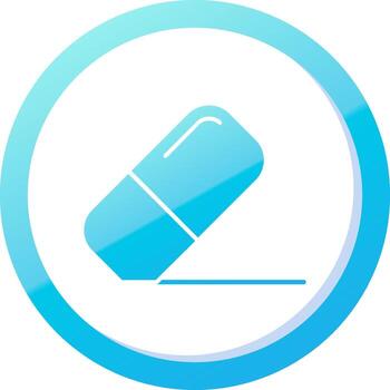 Rubber Solid Blue Gradient Icon vector