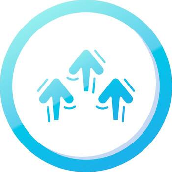 Increase Solid Blue Gradient Icon vector
