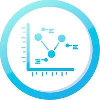 Chart Solid Blue Gradient Icon vector