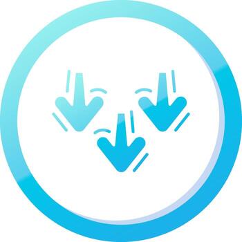 Decrease Solid Blue Gradient Icon vector