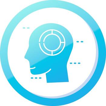 Sensitivity Solid Blue Gradient Icon vector