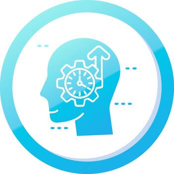 Productivity Solid Blue Gradient Icon vector