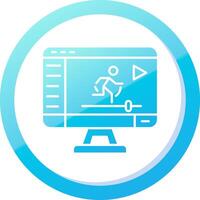 Motion graphic Solid Blue Gradient Icon vector