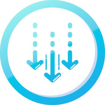 Decrease Solid Blue Gradient Icon vector