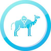 Camel Solid Blue Gradient Icon vector