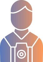 Camera Man Gradient Icon vector