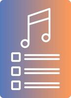 PlayList Gradient Icon vector