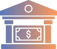 Bank Gradient Icon vector