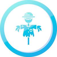 Scarecrow Solid Blue Gradient Icon vector