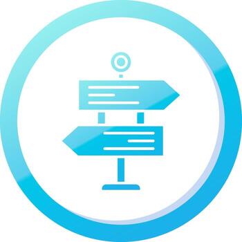 Direction Solid Blue Gradient Icon vector