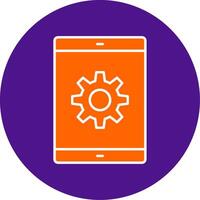 Technology Line Filled Circle Icon vector