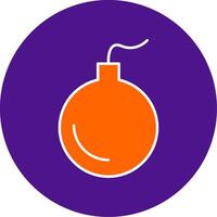 Bomp Line Filled Circle Icon vector