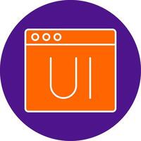 Ui Line Filled Circle Icon vector