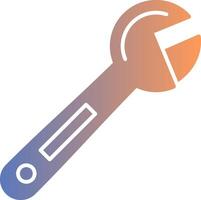 Adjustable Wrench Gradient Icon vector