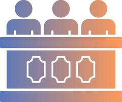 Panel of judges Gradient Icon vector
