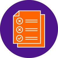 Check List Line Filled Circle Icon vector