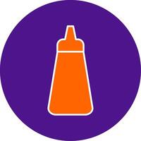 Ketchup Line Filled Circle Icon vector