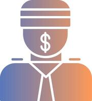 Bribe Gradient Icon vector