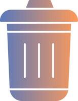 Dustbin Gradient Icon vector