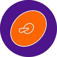 Cymbals Line Filled Circle Icon vector