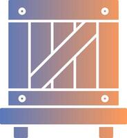 Wooden Box Gradient Icon vector