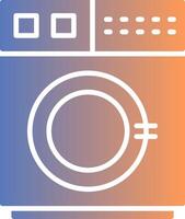 Washing Machine Gradient Icon vector