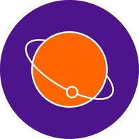 Planet Line Filled Circle Icon vector
