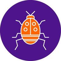 Bug Line Filled Circle Icon vector