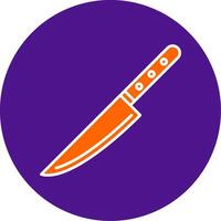 Knife Line Filled Circle Icon vector