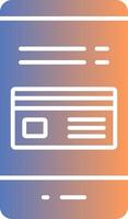 Card Payment Gradient Icon vector