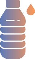 Water Bottle Gradient Icon vector