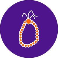 Prayer Beads Line Filled Circle Icon vector